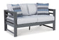 Amora Outdoor Sofa, Loveseat and 2 Lounge Chairs with End Table