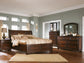 Porter  Sleigh Bed With Mirrored Dresser And 2 Nightstands