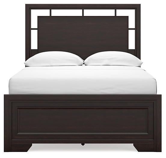 Covetown Full Panel Bed with Mirrored Dresser and Nightstand