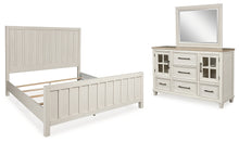 Load image into Gallery viewer, Shaybrock California King Panel Bed with Mirrored Dresser
