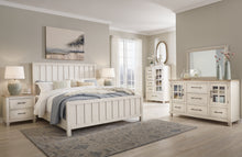 Load image into Gallery viewer, Shaybrock California King Panel Bed with Mirrored Dresser
