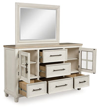 Load image into Gallery viewer, Shaybrock California King Panel Bed with Mirrored Dresser
