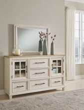 Load image into Gallery viewer, Shaybrock California King Panel Bed with Mirrored Dresser
