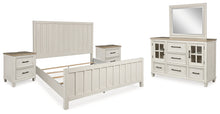 Load image into Gallery viewer, Shaybrock California King Panel Bed with Mirrored Dresser and 2 Nightstands
