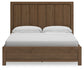 Cabalynn California King Panel Bed with Storage with Mirrored Dresser