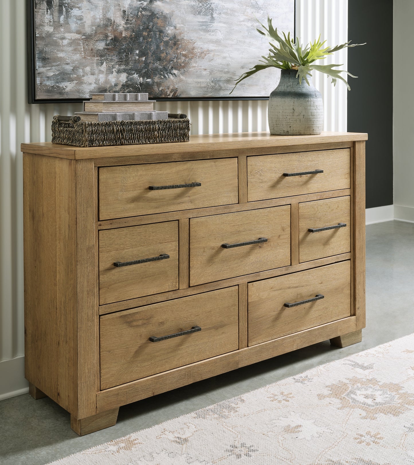 Galliden King Panel Bed with Dresser and Nightstand