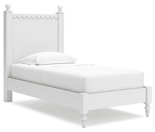 Mollviney Twin Panel Bed with Dresser and Nightstand