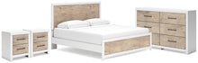 Load image into Gallery viewer, Charbitt King Panel Bed with Dresser and 2 Nightstands
