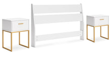 Load image into Gallery viewer, Socalle Queen Panel Headboard with 2 Nightstands
