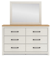 Load image into Gallery viewer, Linnocreek King Panel Bed with Mirrored Dresser
