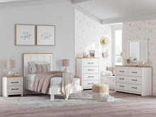 Load image into Gallery viewer, Linnocreek Twin Panel Bed with Mirrored Dresser
