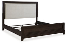 Load image into Gallery viewer, Neymorton King/California King Upholstered Panel Headboard with 2 Nightstands
