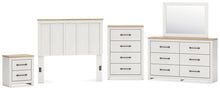 Load image into Gallery viewer, Linnocreek Full Panel Headboard with Mirrored Dresser, Chest and Nightstand
