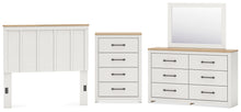 Load image into Gallery viewer, Linnocreek Full Panel Headboard with Mirrored Dresser and Chest
