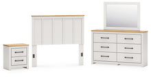 Load image into Gallery viewer, Linnocreek Full Panel Headboard with Mirrored Dresser and Nightstand
