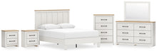 Load image into Gallery viewer, Linnocreek Queen Panel Bed with Mirrored Dresser, Chest and 2 Nightstands
