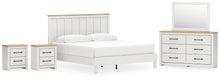 Load image into Gallery viewer, Linnocreek King Panel Bed with Mirrored Dresser and 2 Nightstands
