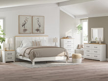 Load image into Gallery viewer, Linnocreek Queen Panel Bed with Mirrored Dresser, Chest and 2 Nightstands
