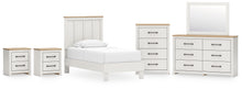 Load image into Gallery viewer, Linnocreek Twin Panel Bed with Mirrored Dresser, Chest and 2 Nightstands
