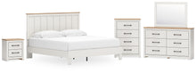 Load image into Gallery viewer, Linnocreek King Panel Bed with Mirrored Dresser, Chest and Nightstand
