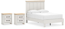 Load image into Gallery viewer, Linnocreek Full Panel Bed with 2 Nightstands
