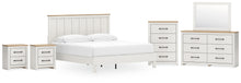 Load image into Gallery viewer, Linnocreek King Panel Bed with Mirrored Dresser, Chest and 2 Nightstands
