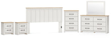 Load image into Gallery viewer, Linnocreek King Panel Headboard with Mirrored Dresser, Chest and 2 Nightstands
