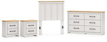 Load image into Gallery viewer, Linnocreek Twin Panel Headboard with Dresser and 2 Nightstands
