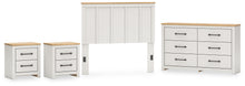 Load image into Gallery viewer, Linnocreek Full Panel Headboard with Dresser and 2 Nightstands
