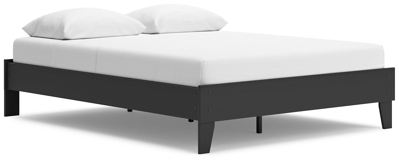 Socalle Queen Platform Bed with 2 Nightstands