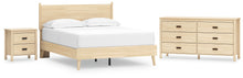 Load image into Gallery viewer, Cabinella Queen Platform Panel Bed with Dresser and Nightstand
