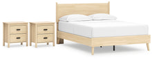 Load image into Gallery viewer, Cabinella Queen Platform Panel Bed with 2 Nightstands
