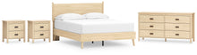 Load image into Gallery viewer, Cabinella Queen Platform Panel Bed with Dresser and 2 Nightstands
