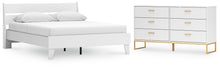 Load image into Gallery viewer, Socalle Queen Panel Platform Bed with Dresser
