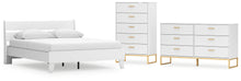 Load image into Gallery viewer, Socalle Queen Panel Platform Bed with Dresser and Chest
