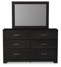 Load image into Gallery viewer, Belachime Queen Panel Bed with Mirrored Dresser, Chest and Nightstand
