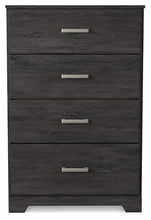 Load image into Gallery viewer, Belachime Full Panel Bed with Mirrored Dresser, Chest and 2 Nightstands
