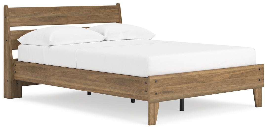 Deanlow Full Platform Panel Bed with 2 Nightstands