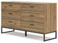 Deanlow Full Platform Bed with Dresser, Chest and Nightstand