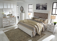 Load image into Gallery viewer, Kanwyn Queen Panel Bed with Mirrored Dresser
