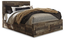 Load image into Gallery viewer, Derekson Queen Panel Bed with 6 Storage Drawers with Mirrored Dresser and 2 Nightstands
