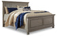 Lettner California King Panel Bed with Mirrored Dresser and Chest