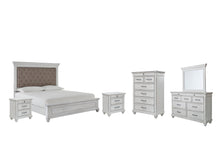 Load image into Gallery viewer, Kanwyn Queen Panel Bed with Mirrored Dresser, Chest and 2 Nightstands
