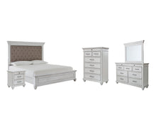 Load image into Gallery viewer, Kanwyn Queen Panel Bed with Mirrored Dresser, Chest and Nightstand
