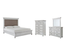 Load image into Gallery viewer, Kanwyn Queen Panel Bed with Mirrored Dresser and Chest
