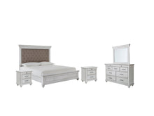 Load image into Gallery viewer, Kanwyn Queen Panel Bed with Mirrored Dresser and 2 Nightstands
