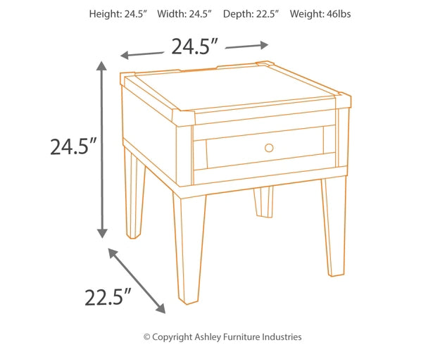 Todoe Coffee Table with 1 End Table