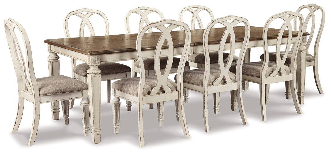 Realyn Dining Table and 8 Chairs