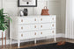 Aprilyn Queen Bookcase Headboard with Dresser, Chest and Nightstand