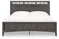 Montillan King Panel Bed with Mirrored Dresser